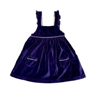 Baby Boden Velvet Ruffle Pinnie Size 18-24m